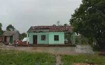 Lốc xoáy làm nhiều nhà dân ở Quảng Ngãi bị tốc mái, hư hỏng