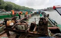 Biên phòng mật phục bắt 3 tàu hút cát trộm ở biển Cần Giờ trong đêm