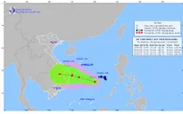 Vùng áp thấp trên Biển Đông đã mạnh lên thành áp thấp nhiệt đới