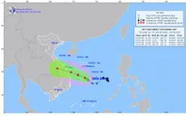 Áp thấp nhiệt đới giật cấp 9, cách đất liền các tỉnh Quảng Ngãi-Bình Định khoảng 330km