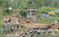 Sạt lở nghiêm trọng tại nghĩa trang lớn nhất Đà Nẵng