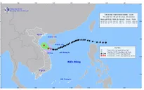 Áp thấp nhiệt đới trên vùng biển Quảng Bình - Thừa Thiên Huế