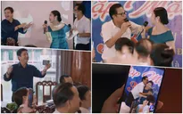 Thông gia ngõ hẹp - Tập 11: Ông Khôi cả gan ôm hôn tình cũ, ông Phúc hào hứng quay hình