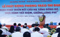 Thủ tướng Phạm Minh Chính dự lễ phát động thi đua đẩy mạnh phát triển hạ tầng đồng bộ, hiện đại, chống lãng phí