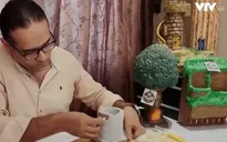 Tác phẩm nghệ thuật đầy màu sắc từ rác thải