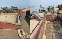 Hà Nội: Bắt giữ đối tượng khai thác cát trái phép tại huyện Ba Vì