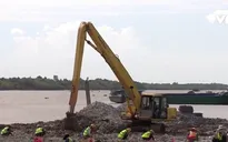 Đẩy nhanh tiến độ thi công luồng tàu biển vào sông Hậu