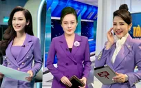 Diện vest tím đẹp như các MC, BTV
