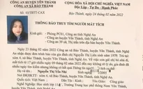 Truy tìm nữ sinh ở Nghệ An mất tích nhiều ngày