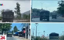 Nhan nhản xe ben chở quá tải, gây nguy hiểm giao thông trên đường