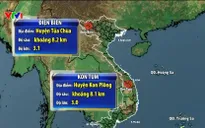Thêm 2 trận động đất ở Kon Tum và Điện Biên