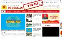 Phát hiện website giả mạo Bộ Công an để lừa đảo chiếm đoạt tài sản
