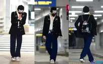 G-Dragon thu hút sự chú ý với thời trang sân bay