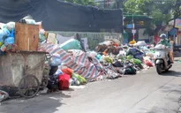 Rác thải lại ùn ứ trên nhiều tuyến phố Hà Nội