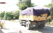 Xe ben chở đất đá - "hung thần" trên đường quê
