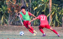 U16 Việt Nam chuẩn bị cho trận tranh ngôi nhất bảng với U16 Indonesia