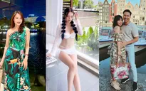 Diễn viên Việt tuần qua: Hồng Diễm diện váy cũ, Mạnh Trường ôm chặt vợ ở trời Tây