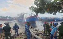 Cháy tàu cá tại Âu thuyền Thọ Quang, Đà Nẵng
