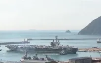 Tàu sân bay Mỹ USS Ronald Reagan đến Hàn Quốc tập trận