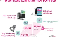 6 mặt hàng xuất khẩu trên 10 tỷ USD trong 8 tháng năm 2022