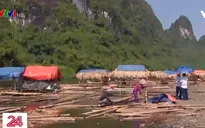 Lấn chiếm lòng sông để xây dựng điểm du lịch tự phát