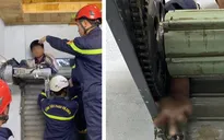 Giải cứu cháu bé 11 tuổi bị cửa cuốn bàn tay