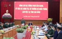 Đại tướng Phan Văn Giang, Bộ trưởng Quốc phòng thăm và làm việc tại Cao Bằng