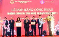 Trường Chính trị tỉnh Nghệ An đạt chuẩn mức độ 1 theo quy định của Ban Bí thư