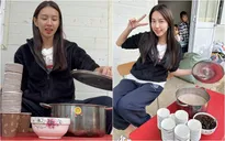 Hoa hậu Thùy Tiên nấu trà sữa, xây trường cho trẻ em Hà Giang