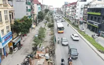 Hà Nội tổ chức phân luồng giao thông phục vụ thi công cầu vượt trên phố Từ Hoa, đường Âu Cơ