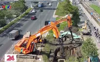 TP Hồ Chí Minh: Vỡ đường ống cấp nước, nhiều quận bị cắt nước