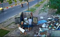Vũng Tàu: Phạt nguội chủ xe đổ trộm rác bị camera an ninh ghi lại