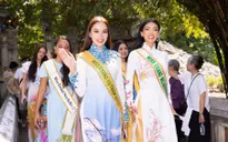 Thí sinh Hoa hậu Hòa bình quốc tế 2023 duyên dáng áo dài thăm Hà Nội