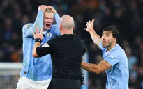 Haaland nổi nóng, lớn tiếng với trọng tài sau trận hòa của Man City