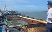 Bắt quả tang 1 phương tiện khai thác cát trái phép trên biển