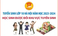 Tuyển sinh lớp 10 THPT Hà Nội 2023: Học sinh được đổi khu vực tuyển sinh