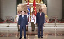 Chủ tịch Quốc hội Vương Đình Huệ hội đàm chính thức với Chủ tịch Quốc hội Cuba