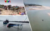 Cửa biển cạn gây khó khăn cho ngư dân