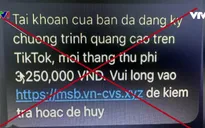Cảnh giác thủ đoạn gửi tin nhắn mạo danh ngân hàng để lừa đảo