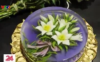 "Phù thủy" vẽ tranh 3D trong bánh thạch