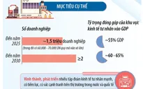 [INFOGRAPHIC] Đến năm 2025, khu vực kinh tế tư nhân đóng góp vào GDP đạt khoảng 55%