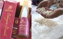 Căn nhà cấp 4 sản xuất thực phẩm chức năng giả, chai collagen tiền triệu