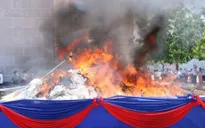 Campuchia thiêu hủy 5,7 tấn ma túy