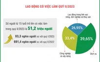 Quý II/2023: 51,2 triệu lao động có việc làm