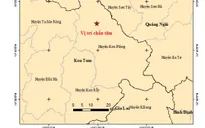 Liên tiếp xảy ra 10 trận động đất tại tỉnh Kon Tum
