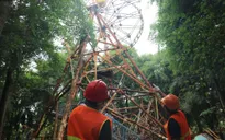 Tháo dỡ vòng quay mặt trời tại công viên Tuổi trẻ Thủ đô