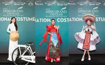Dàn người đẹp nền nã với trang phục truyền thống trên thảm đỏ Miss Grand Vietnam 2023