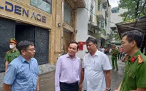 Phó Thủ tướng Trần Lưu Quang đến hiện trường chỉ đạo khắc phục hậu quả vụ cháy chung cư mini