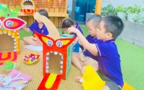 Trẻ mầm non rộn ràng với không khí Trung thu