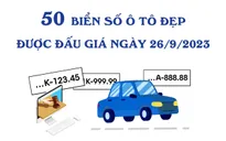 50 biển số ô tô đẹp được đấu giá ngày 26/9/2023
